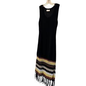 Wales Bonner CROCHET Macramé Fringed MAXI Dress SZ M/L RT $2195